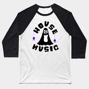 HOUSE MUSIC - Halloween Vibes (Black/Purple) Baseball T-Shirt